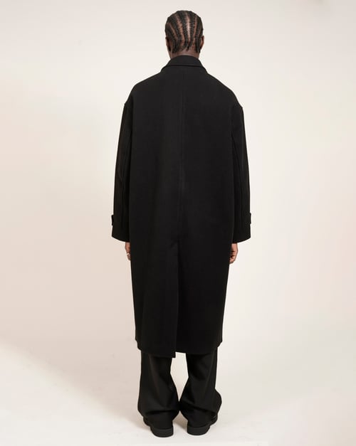 Image of Black Wool Cashmere Coat
