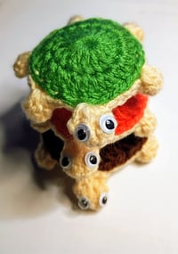 Image 7 of Mini Shell Buddy handmade Crochet Turtle Keychain with tassel