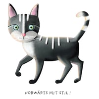 Image 2 of Klappkarte Katze mit Stil
