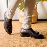 Image 4 of Black Calf Tassel Loafers
