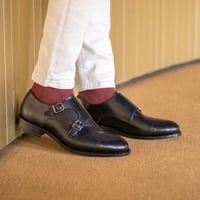 Image 4 of Black Calf Double Monkstrap