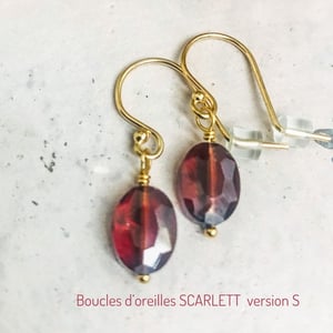 Image of Boucles d'oreilles SCARLETT - 3 modèles (Grenat)