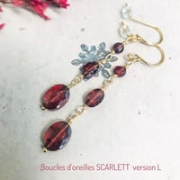 Image 5 of Boucles d'oreilles SCARLETT - 3 modèles (Grenat)