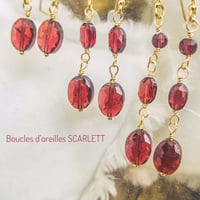 Image 1 of Boucles d'oreilles SCARLETT - 3 modèles (Grenat)