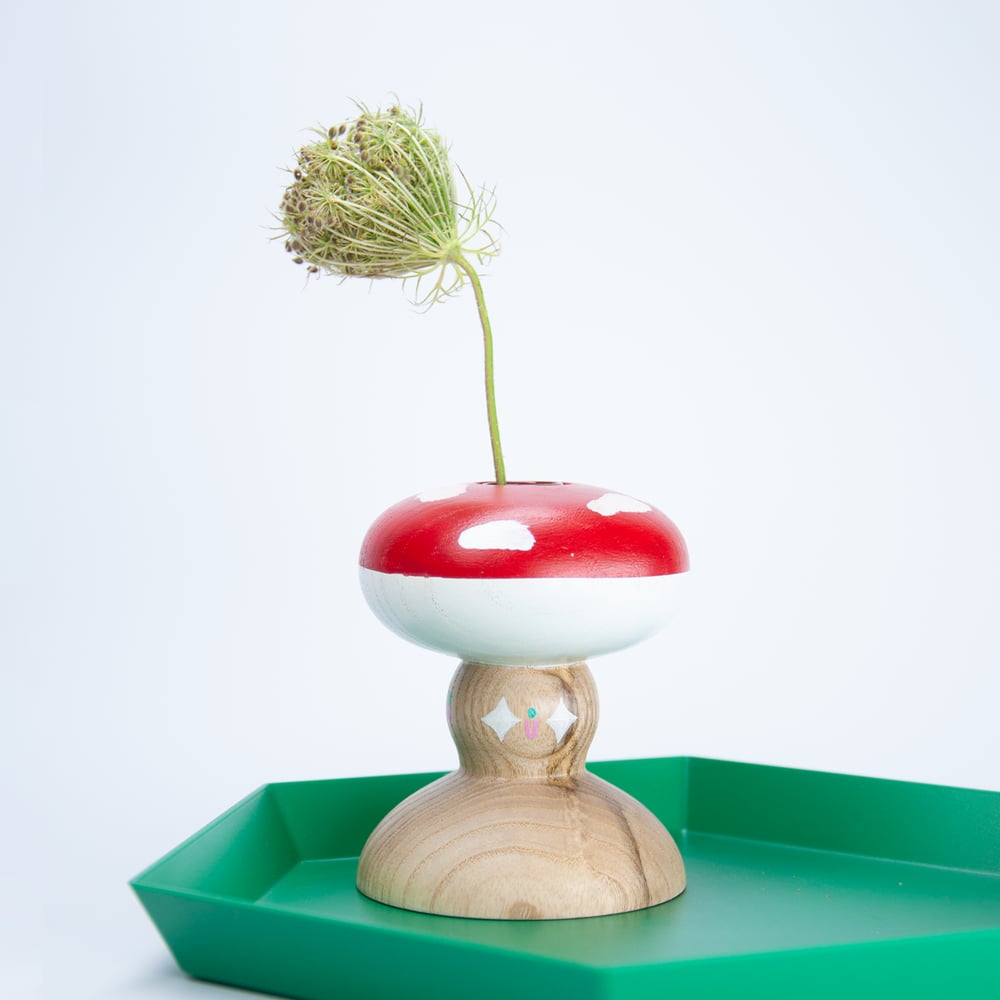 Image of Kerzenhalter-Vasen-Kombi "Fliegenpilz" 