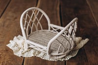 Image 7 of Ivy bed in white and natural brown color