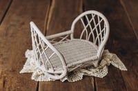 Image 8 of Ivy bed in white and natural brown color