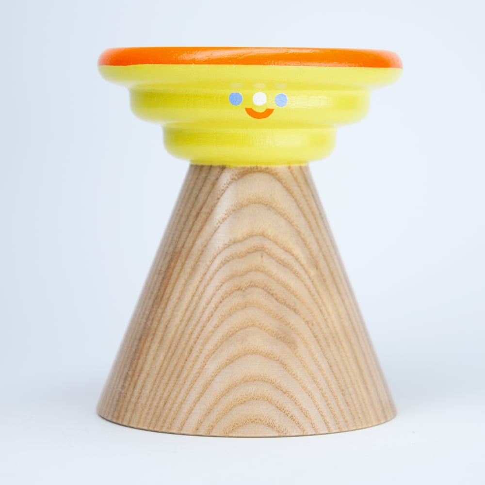 Image of Kerzenhalter-Vasen-Kombi "Pfifferling gelb" 