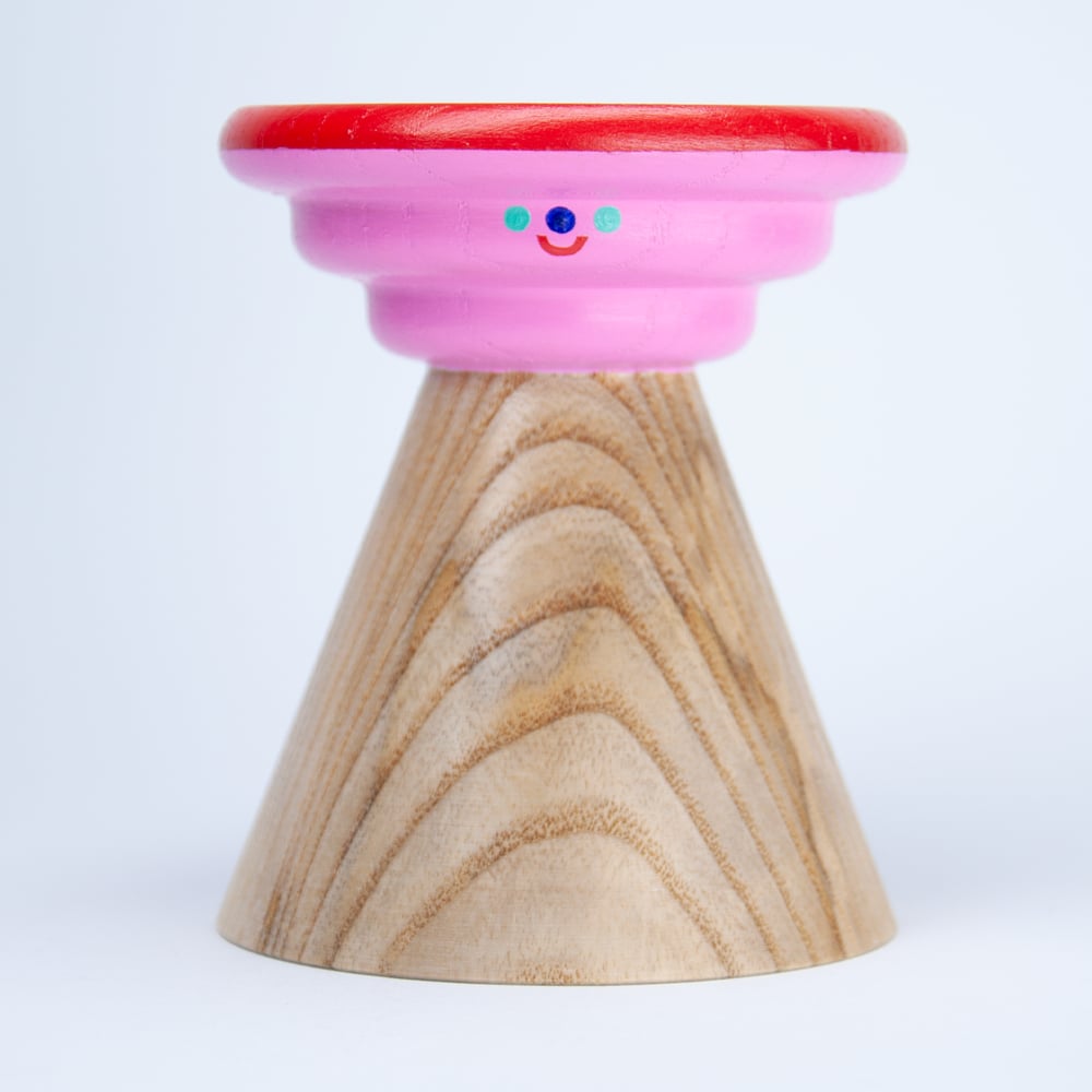 Image of Kerzenhalter-Vasen-Kombi "Pfifferling rot"