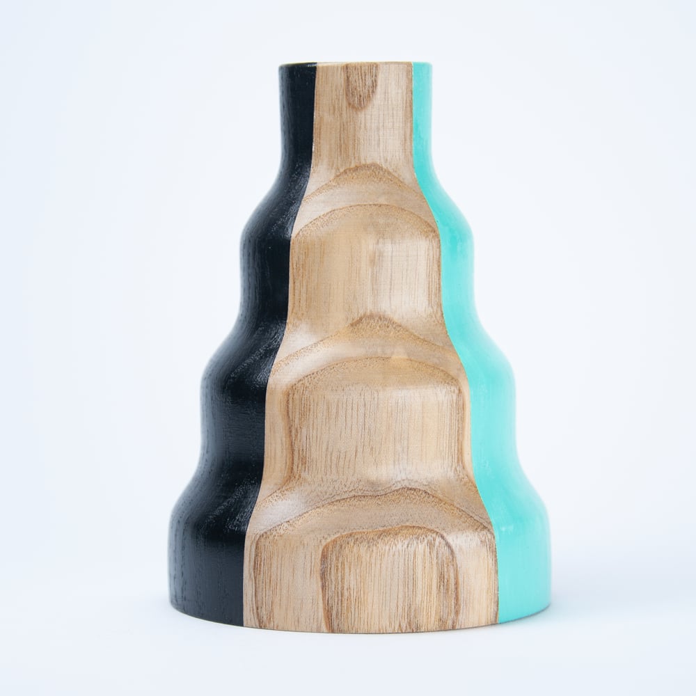 Image of Kerzenhalter-Vasen-Kombi "Vella grün" 