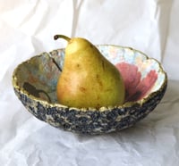 Image 9 of Handmade Papier-Mâché Bowl with Red Poppy and Dragonfly – Decorative Art