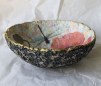 Image 10 of Handmade Papier-Mâché Bowl with Red Poppy and Dragonfly – Decorative Art
