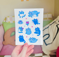 Image 2 of superaenbow cats sticker sheet