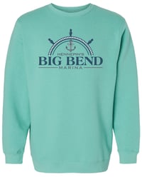 LAT Unisex Elevated Fleece Crewneck Sweatshirt Color Logo in Saltwater 