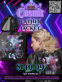 Image 1 of Rae of Light (Business Collab) Leather Bomber Jacket