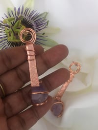Image 5 of Copper + Amethyst Earrings 
