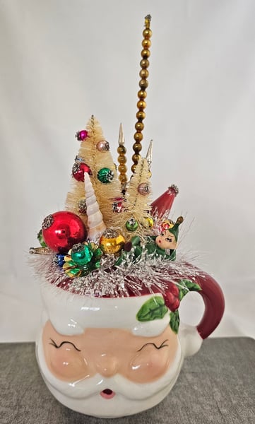 Image of Jolly Santa Mug Filled with Vintage Charm #1
