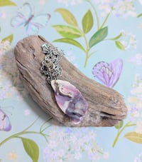 Image 3 of Cape Cod Handcrafted Plum-Colored Natural Coastal Chic Ocean-Tumbled Clamshell Pendant