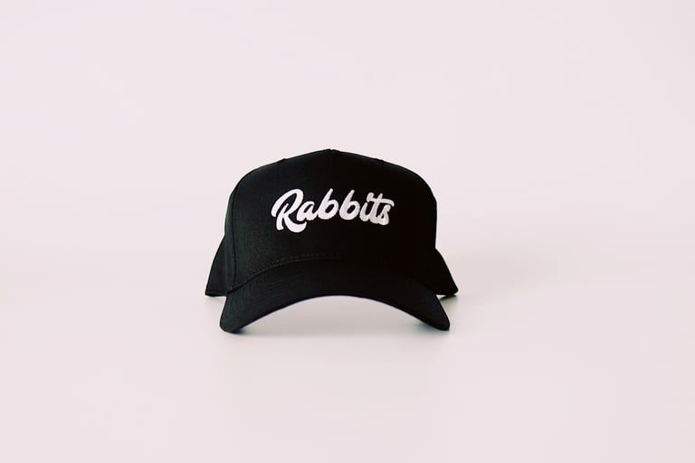 Rabbitman's 'SIGNATURE' Hat, (Blk/Wht).
