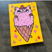 Image 2 of Ice Cream Cat - Original Painting