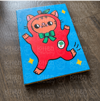 Image 2 of Apple Cat - Original Painting