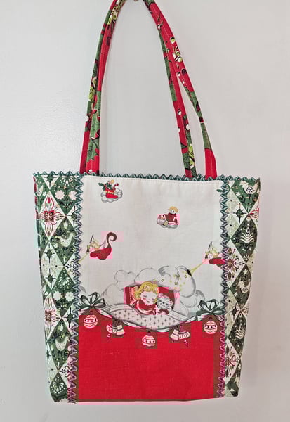 Image of Sugar & Spice Christmas Fabric Holiday Tote