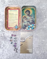 Image 2 of Handmade St. Joseph Catholic Travel Shrine – Pocket Altar