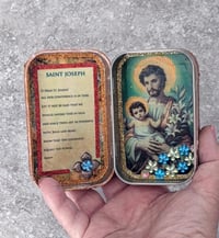 Image 5 of Handmade St. Joseph Catholic Travel Shrine – Pocket Altar