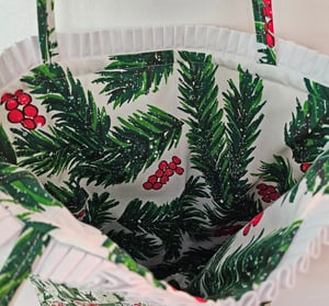 Image of Kittens in Stockings Christmas Fabric Holiday Tote #2