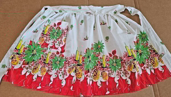Image of Holiday Cheer Vintage Christmas Hostess Apron
