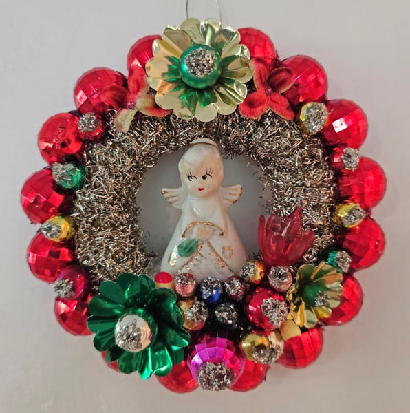Image of Mini Christmas Ornament Wreath Angel Sweetness