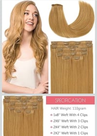 Image 1 of Strawberry Blonde Clip Ons