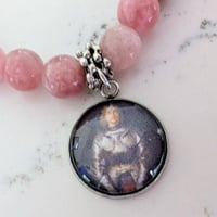 Image 4 of St. Joan of Arc, Precious Sunstone Gemstone Bracelet