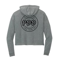 Image 2 of Women's Cropped Lightweight Hoodie - Heather Grey