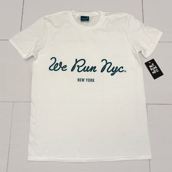 Image of WE RUN NYC Shoelace White Tee