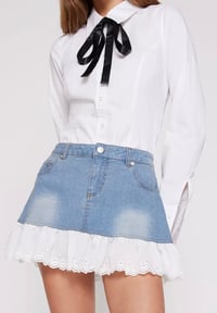 Image 1 of Kimchi Blue Jenny Ruffle Denim Mini Skirt