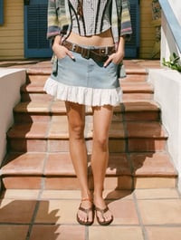 Image 3 of Kimchi Blue Jenny Ruffle Denim Mini Skirt