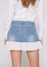 Image 2 of Kimchi Blue Jenny Ruffle Denim Mini Skirt