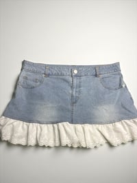Image 4 of Kimchi Blue Jenny Ruffle Denim Mini Skirt
