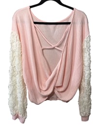 Image 2 of POL - KIMONO LACE SLEEVE- PINK