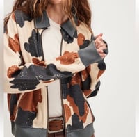 Image 1 of Free People- Cabin Cardi In Happy Cow Combo 