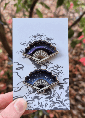 Image of Folding Fan Pins Re-run (In-hand)