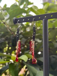 Image 2 of Bloody Knife Beaded Earrings