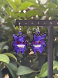 Image 1 of Gengar Beaded Earrings