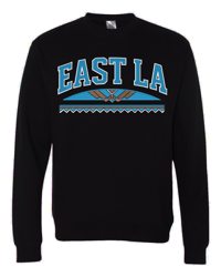 EAST LA Crewneck Turquoise & Brown Edition Embroidered