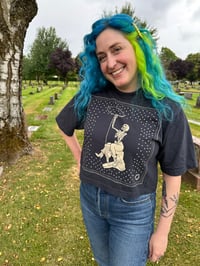 Image 4 of Black Diamond Oversize Crop Top