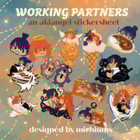 Image 1 of  Working Partners! an akiangel sticker sheet