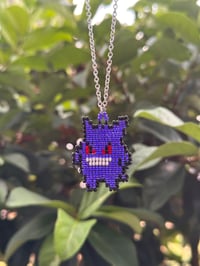 Image 1 of Beaded Gengar Necklace
