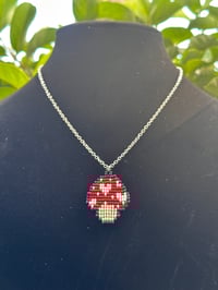 Image 2 of Beaded Mushroom Necklace