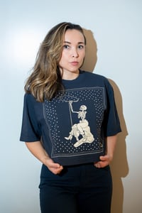 Image 2 of Black Diamond Oversize Crop Top